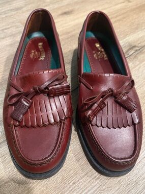 NWOT Dexter Brown  Leather Kiltie Tassel Loafers - Men’s Slip-On Walk Over